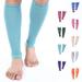 Doc Miller Calf Compression Sleeve Men and Women - 20-30mmHg Shin Splint Compression Sleeve Recover Varicose Veins Torn Calf and Pain Relief - 1 Pair Calf Sleeves Teal Color - Large Size