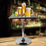 Mini Square Bar Table Adjustable Height Breakfast Dining Table Multifunction Indoor-Outdoor Folding Pub Bar Table Cocktail Table for Home Bar 360Â° Adjustable Height Pub Bar Table Home Stainless Steel