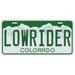 Colorado Lowrider Novelty Car Auto License Plate