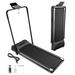 Yescom Foldable 2 in 1 Treadmill Under Desk Compact Motorized Running Jogging Machine 1.5 HP