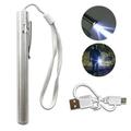 Paddsun 5 Led Usb Rechargeable Mini Flashlight Stainless Steel Pen Light 1000 Lumens