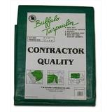 T.W. Evans Cordage 8 ft. x 10 ft. Contractor Grade Poly Tarp in Black and Green