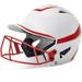 Champro Rise Pro Senior Fastpitch Softball Batting Helmet W/ Facemask White / Scarlet