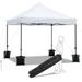 Topeakmart 10x10ft Commercial Pop-up Canopy Adjustable Waterproof Instant Tent with Wheeled Carry Bag and 4 Sand Bags
