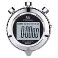 Digital Stopwatch Timer Metal Stop Watch with Backlight 2 Lap Stopwatch Timer for Sports Competition