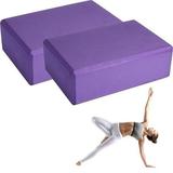 Yoga Blocks Yoga Blocks 2 Pack Premium EVA Foam with Free Guide Supportive Lightweight & Odor Resistant Yoga Essentials for Yogi & Yogini 9 x6 x4