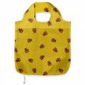 Ladybugs Portable Fabric Shopping Tote Small Insects in Red Dame Beetle Spots on Wing Covers Seamless Pattern Everyday Use Foldable and Study Grocery Market Bag Earth Yellow Vermilion by Ambesonne