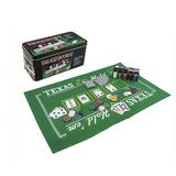 Sport Gaming Set Texas Holdem Poker Casino Theme with Play Mat