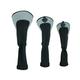 3Pcs Golf Cover with Number Tag Long Neck Club Headcover Protector Gray