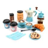 ZPAQI Pretend Play Kitchen Toy Coffee Pot Set Role-Play Game Supplies Girls Party Gift