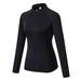 Women s Quarter-Zip Lightweight Pullover Women s Quick Dry Fit Athletic Compression Long Sleeve Activewear Tops Exercise Sports T-Shirt For Running Yoga