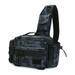 Tomshoo Multifunctional Fishing Tackle Bag Outdoor Water-resistant Fishing Sling Pack Waist Bag Reel Lure Storage Organizer Bag