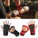 Spencer Fitness Half Finger Gloves Weight Lifting Workout Gym Training Wrist Wrap Strap Sports Exercise for Men Women (XL Red)