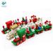 Deago Wooden Train Toys Christmas Decoration Train Festival Xmas Birthday Santa s Gift For Children (3 PCS/1 Set)