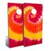 Slick Woody s Backyard Tie-Dye Warm Swirl Cornhole Board Set in Multi-Color