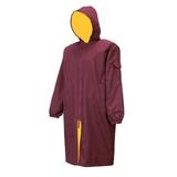 Adoretex Unisex Water Resistant Swim Parka for Adult and Kids (PK005C) - Maroon/Yellow - Adult-L