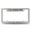 Rico Industries Georgia Tech College 12 x 6 Chrome All Over Automotive Bling License Plate Frame Design for Car/Truck/SUV