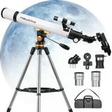 Telescopes for Adults Astronomy 70mm Aperture and 700mm Focal Length Professional Refractor Telescope for Kids and Beginners with Phone Adapter AZ Mount and Tripod to Viewing Planets and Stars