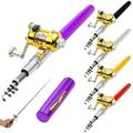 Travelwant Pen Fishing Rod Reel Combo Set Premium Mini Pocket Collapsible Fishing Pole Kit Telescopic Fishing Rod + Spinning Reel Combo Kit