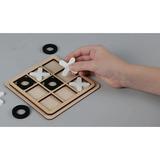 Perfect Life Ideas Wooden Travel Tic Tac Toe Game Classic Fun 2 Player Handheld Brain Challenge Game