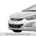 2012-2016 Hyundai Elantra Sedan Stainless Steel Black Powder Coated Finish 8X6 Horizontal Billet Black Stainless Steel Billet Grille