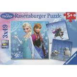 Ravensburger - Disney Frozen - Winter Adventures - 3 Pack - 3 x 49 Piece Kids Jigsaw Puzzle