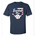 Baseball Mom Tee Patriotic American Flag Home Run Sports Unisex Adult Short Sleeve T-shirt-Navy-xxl