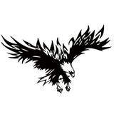 Dcenta Car Decals Eagle-shaped Car Vinyl Sticker Decals for Car/Truck/SUV/Jeep Universal Car Hood Body Side Decal Stickers Exterior Decal Decoration