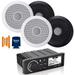 Fusion MS-RA70N Marine AM/FM/BT/NEMA2000 Stereo with 2 Pair Fusion XS-F65CWB XS Series 6.5 Coax Classic White & Black Grille