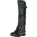 Pyramid Studded Riding Boots Black 7