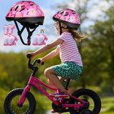 QIYAA Adjustable Bicycle Helmet Set for kids Outdoor Sports Protective Helmet Skateboard Helmet Impact Resistance Ventilation Helmet Child