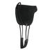 Horse Neoprene Anti-Slip Suede Leather Bareback Saddle Pad Black 39LW01BK