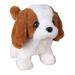 Electric simulation dog plush doll toy robot dog white brown terrier Realistic Electric Toy Pet Simulation Dog Plush Toy Moving Walking Animal Robot with Sound Educational Gift for Kids New