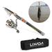 Lixada Telescopic Fishing Rod and Reel Combo Full Kit Carbon Fiber Fishing Rod Pole + Spinning Fishing Reel + Fishing Tackle Carrier Bag Case Fishing Gear Set