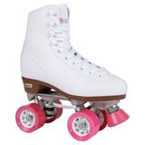 Chicago Ladies Classic Quad Roller Skates White Size 8