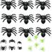 Walbest 30Pcs Simulation Small Spider Luminous Realistic Spider Toy Halloween Plastic Toy Mini Spider Party Prop Decoration