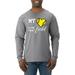 Wild Bobby My Heart Is On That Tennis Field Sports Men Long Sleeve Shirt Heather Grey Large