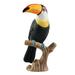Hemoton Artificial Toucan Model Kids Animal Educational Toy Funny Home Decor Plastic Bird Model