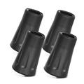 4-Piece Pack Rubber Tips for Trekking Poles - Replacement Pole Tip Protectors Fits Most Standard Hiking Poles with 12mm Hole Diameter - Shock Absorbing Adds Grip and Traction