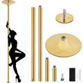 SmileMart 3.7 -9 H Metal Portable Dance Pole for Home Gold