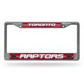 Rico Industries Basketball Toronto Raptors Classic 12 x 6 Silver Bling Chrome Car/Truck/SUV Auto Accessory