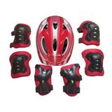 Hirigin Boys Girls Kids Safety Helmet Knee Elbow Pad Set For Cycling Skate Bike Use Red 3-9 Years