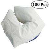 Etereauty 100Pcs Disposable Massage Face Cradle Cover Non-Sticking Face Rest Covers