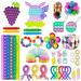 MERSARIPHY Fidget Packs Fidget Toy Set Anti-Anxiety Tools Big Size Push Pop Bubble with Ball Tube Spinner Keyboard Fidgets Toys Sets Stress Relief Toys for Kids Fidget Packs