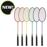 Champion Sports - Badminton racket - Official (66 cm) - blue yellow purple red green orange (pack of 6)