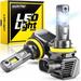 AUXITO H11 LED Headlight Bulbs 22000LM 120W 600% Brighter Wireless H11 Headlight Bulb 6500K Cool White H8 H9 LED Headlights Pack of 2