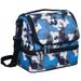 Wildkin Two Compartment Insulated Reusable Kids Lunch Bag for Boys & Girls BPA Free Includes Shoulder Strap (Blue Camo)