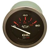 Teleflex Boat Oil Pressure Gauge 59595 | Amega 2 Inch Silver Black