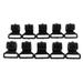 RONSHIN 10 Pcs/set Connecting Hook Outdoor Climbing Thickened Plastic Tent Pole Connector Hook Tent Accessories