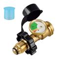 Universal Propane Tank Adapter with Gauge Converts QCC1/Type 1 Propane Tank Gauge Level Indicator for RV Campe Cylinder